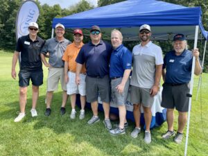 Brendan Dooley with MSIG owners and agents at Wild Ridge Golf outing for the Eau Claire Chamber of Commerce.