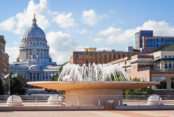 Blog - Downtown Madison Wisconsin buildings with Capitol of Wisconsin